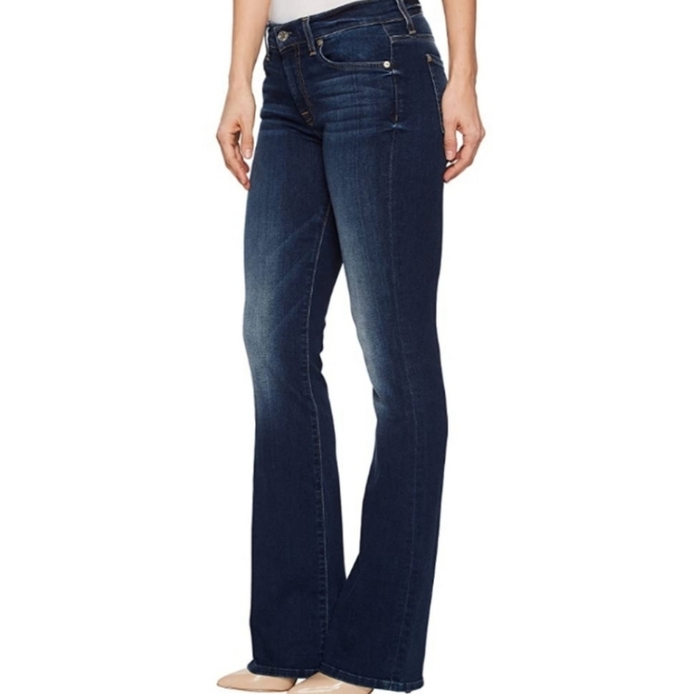 7 For All Mankind Kimmie Bootcut Blue Jeans Size 24 - Picture 2 of 9